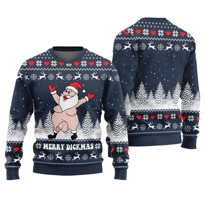 Naughty Santa Funny Christmas Sweaters For Adults
