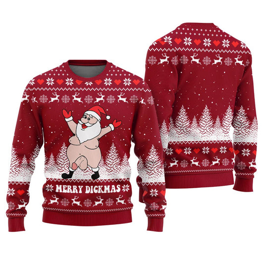 Naughty Santa Funny Christmas Sweaters For Adults