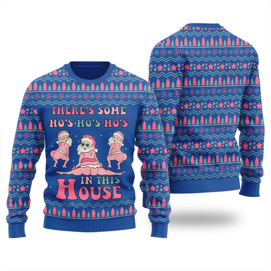 Naughty Santa Ho Ho Ho Women's Ugly Christmas Sweater