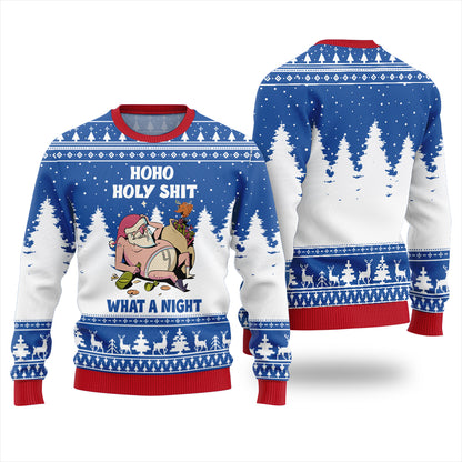 Naughty Santa Holy Funny Ugly Christmas Sweater