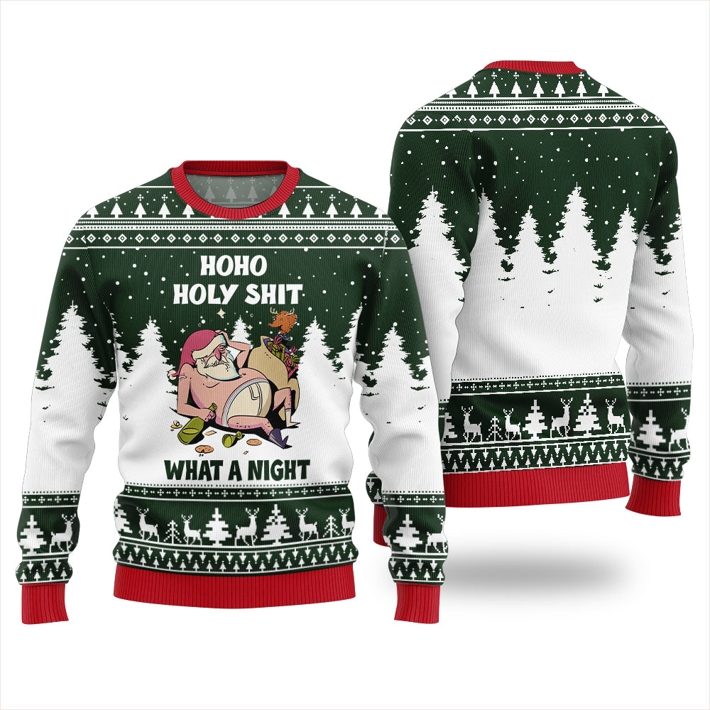Naughty Santa Holy Funny Ugly Christmas Sweater