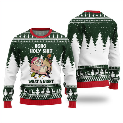 Naughty Santa Holy Funny Ugly Christmas Sweater