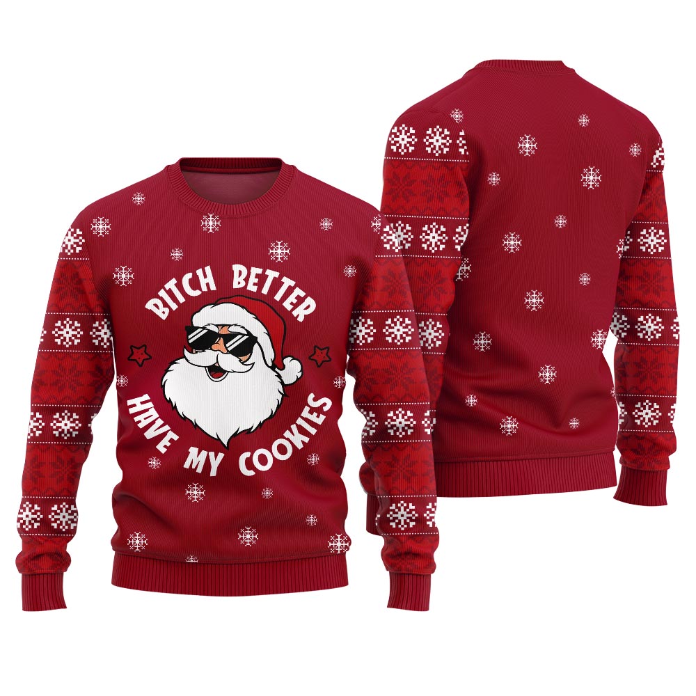 Naughty Santa Inappropriate Ugly Sweater