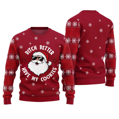 Naughty Santa Inappropriate Ugly Sweater