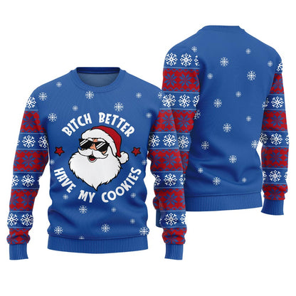 Naughty Santa Inappropriate Ugly Sweater