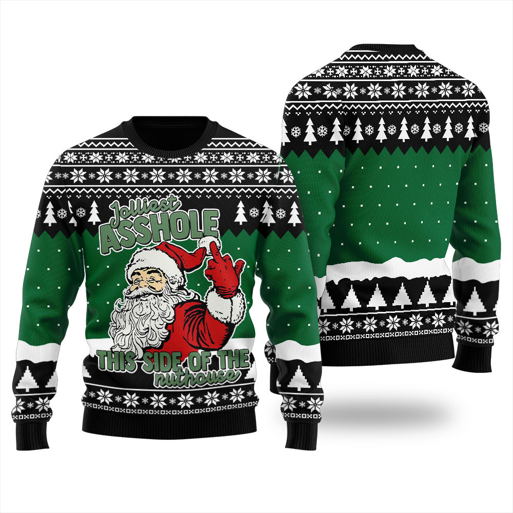 Naughty Santa Offensive Christmas Sweater