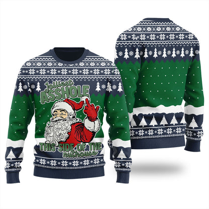 Naughty Santa Offensive Christmas Sweater