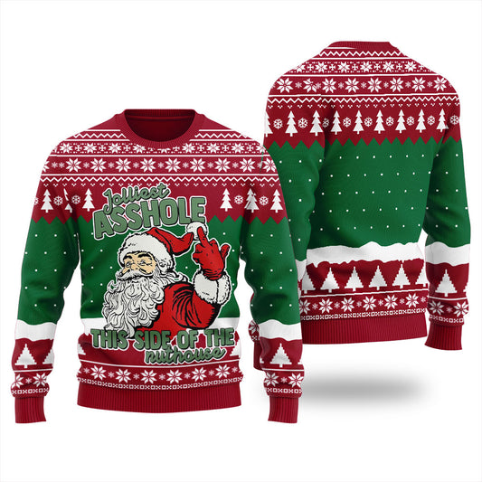 Naughty Santa Offensive Women's Ugly Sweater