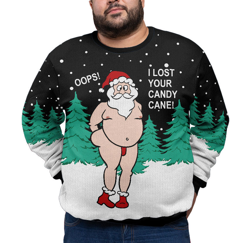 Naughty Santa Plus Size Xmas Holiday Sweater