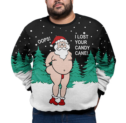 Naughty Santa Plus Size Xmas Holiday Sweater