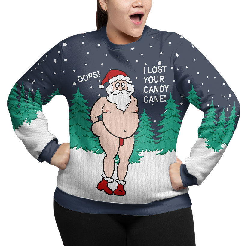 Naughty Santa Plus Size Xmas Holiday Sweater