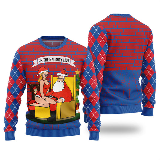 Naughty Santa With Sexy Girl Ugly Christmas Sweater For Women