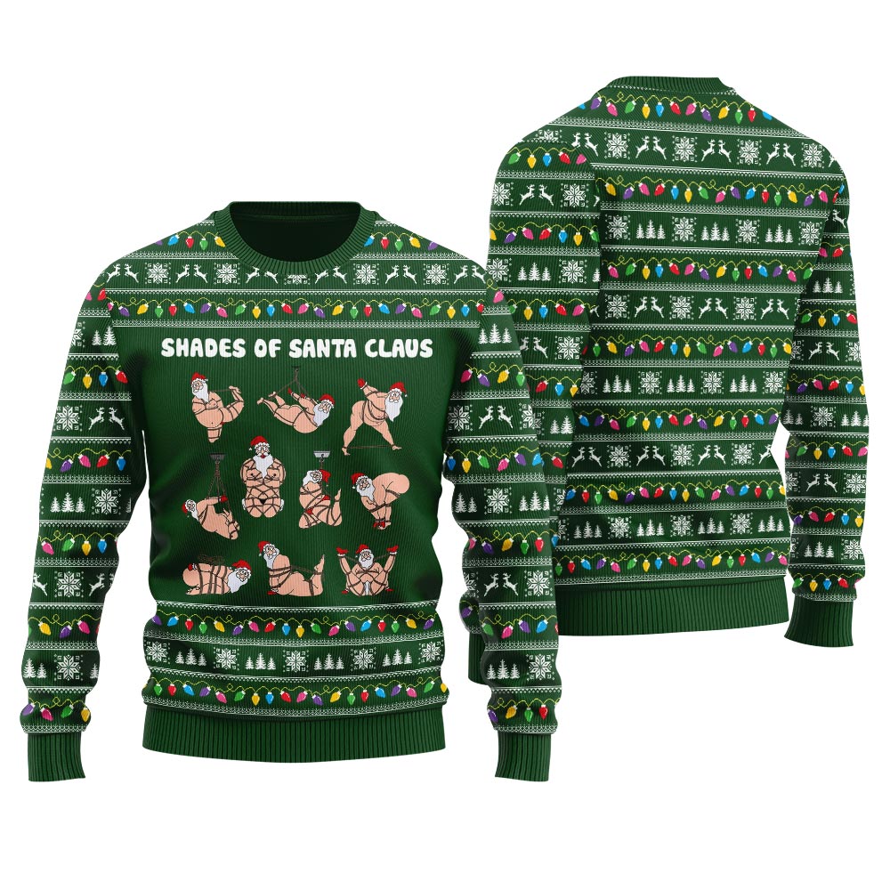 Dirty Shades Of Santa Men's Ugly Christmas Sweater
