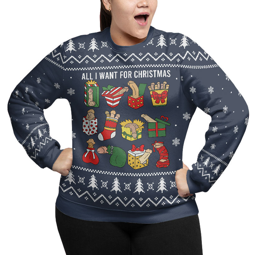 Naughty Ugly Christmas Plus Size Sweater Adult