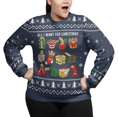 Naughty Ugly Christmas Plus Size Sweater Adult