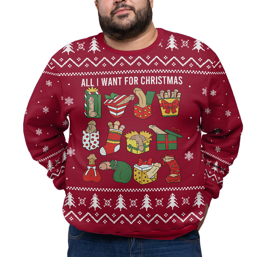 Naughty Ugly Christmas Plus Size Sweater Adult