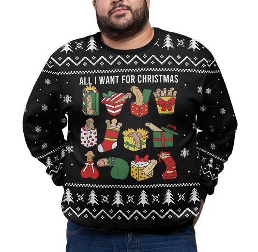 Naughty Ugly Christmas Plus Size Sweater Adult