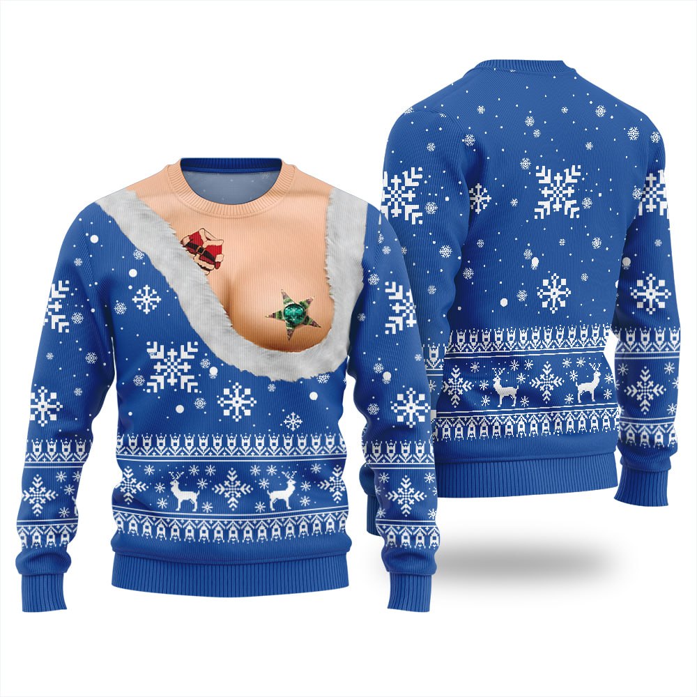 Naughty Ugly Christmas Sweater For Women
