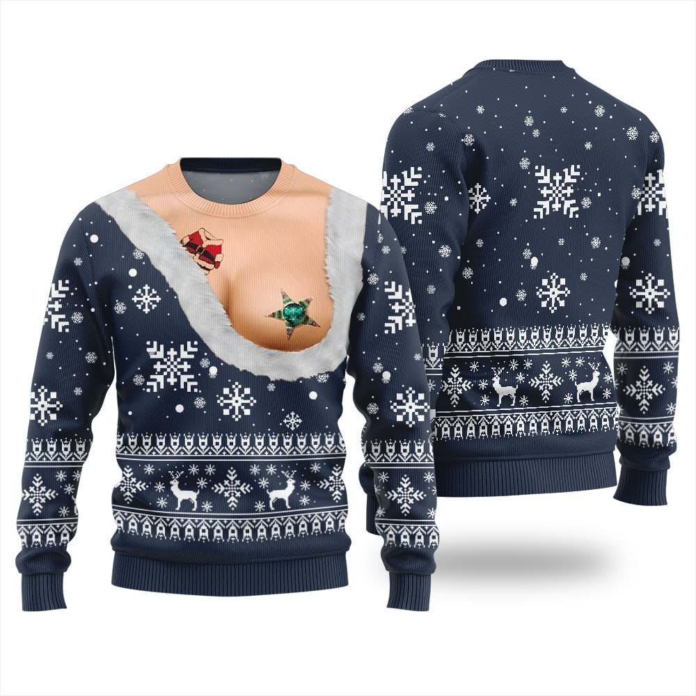Naughty Ugly Christmas Sweater For Women
