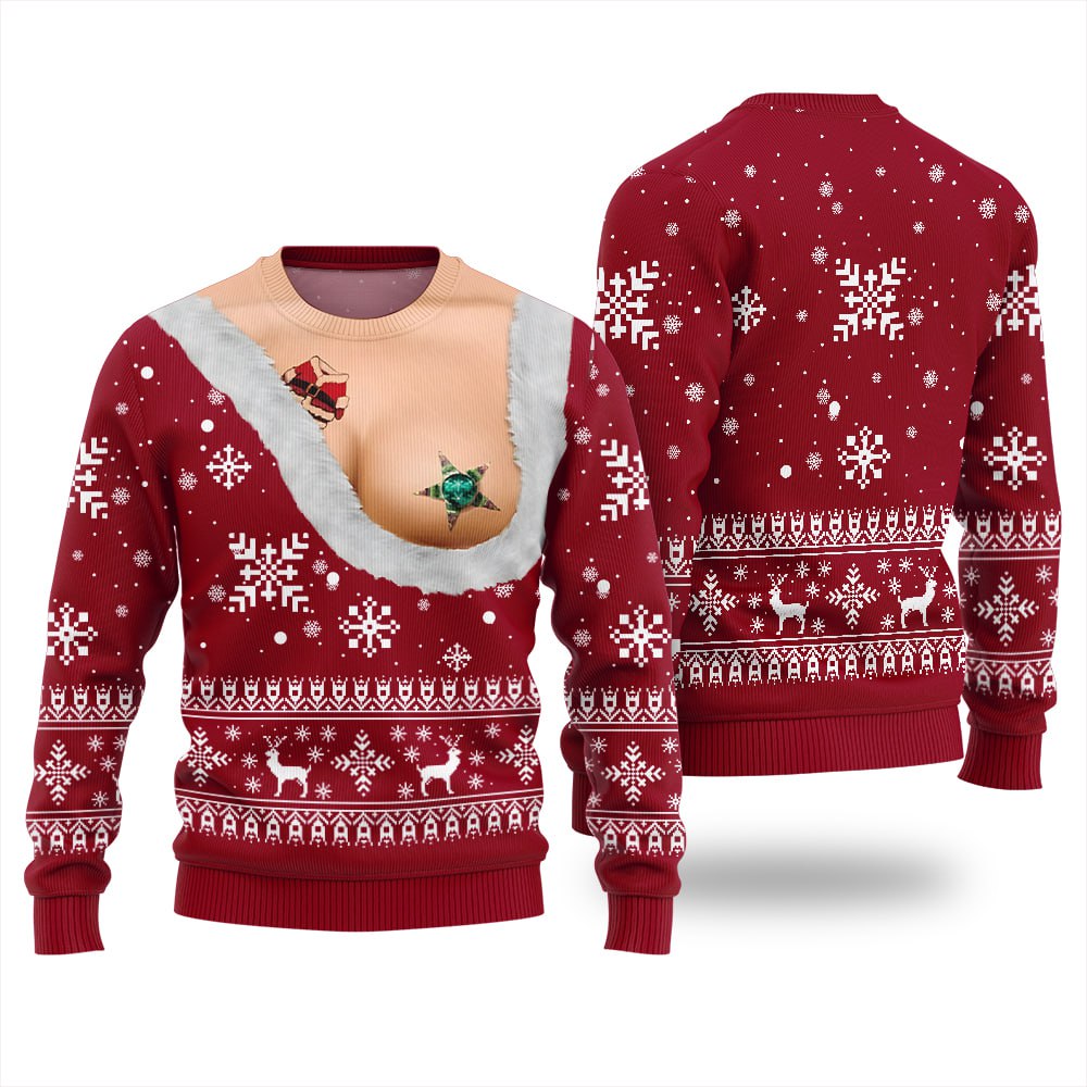 Naughty Ugly Christmas Sweater For Women