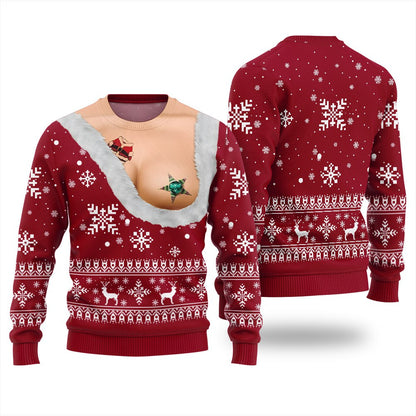 Naughty Ugly Christmas Sweater For Women