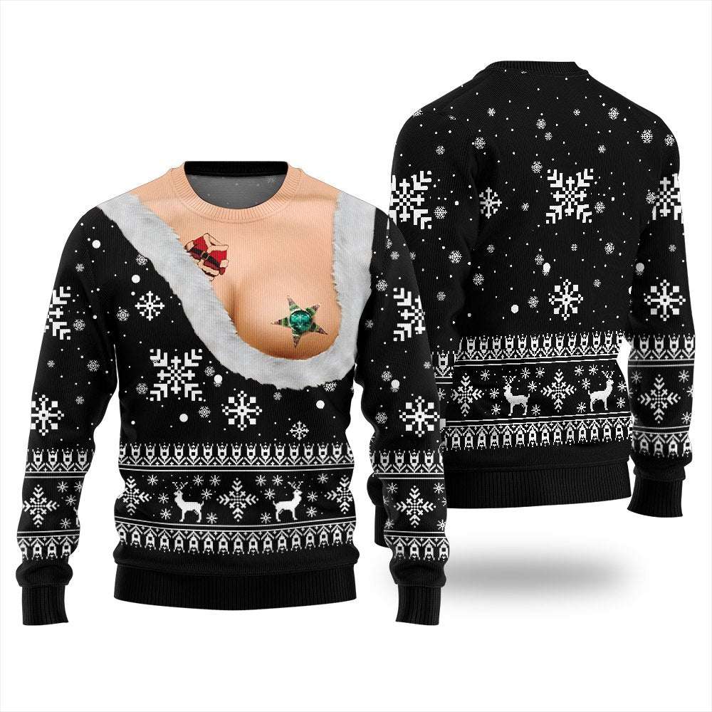 Naughty Ugly Christmas Sweater For Women