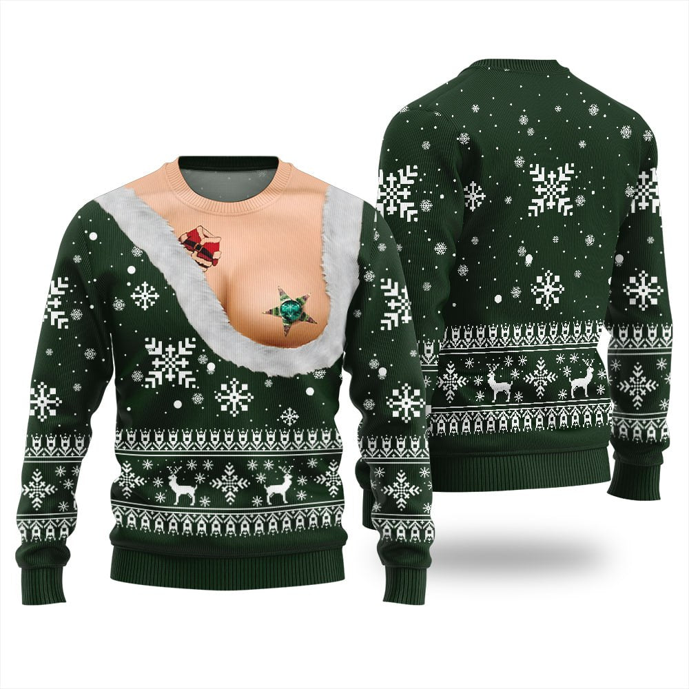 Naughty Ugly Christmas Sweater For Women