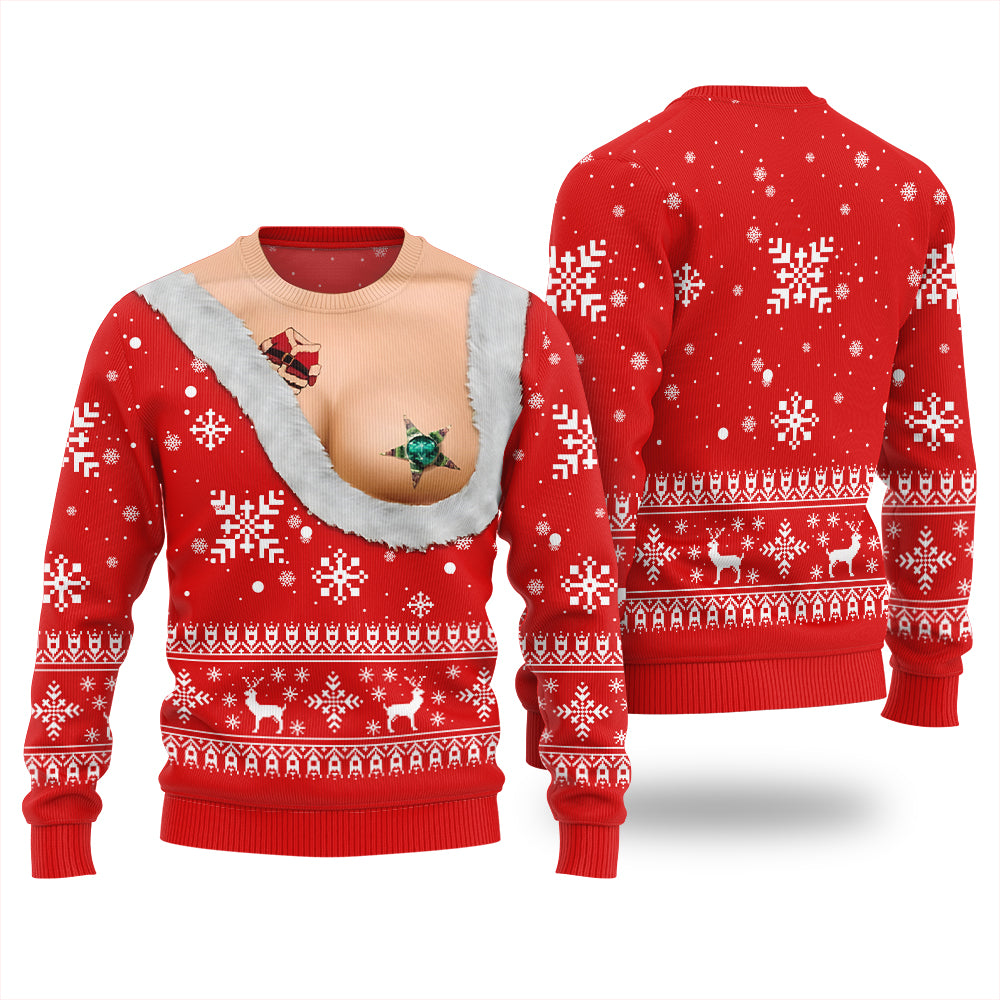 Naughty Ugly Christmas Sweater For Women