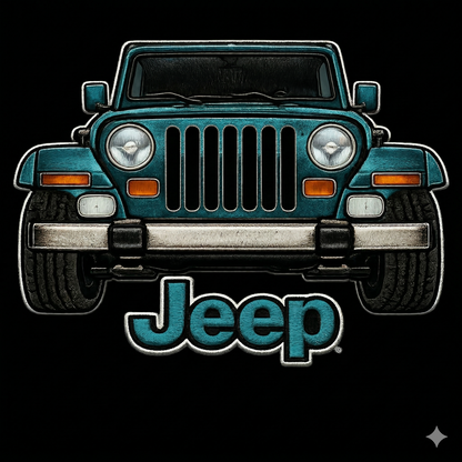 Sudadera prémium unisex Jeep bordada con cremallera de cuarto, suéter con cremallera de cuarto inspirado