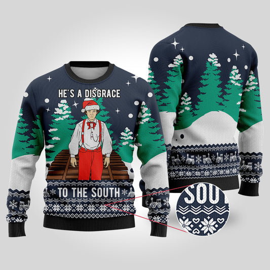 Navy Santa The General Ugly Christmas Sweater