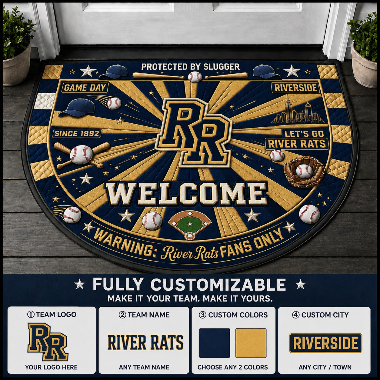 Navy / Gold