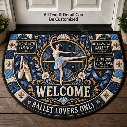 Neoclassical Ballet Personalized Half Round Mat | 5To9Vibe