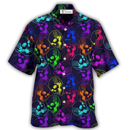 Hawaiian Shirt / Adults / S Skull Neon Big Cool - Hawaiian Shirt 