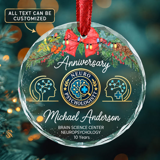 Neuropsychologists Personalized Glass Ornament | 5To9Vibe