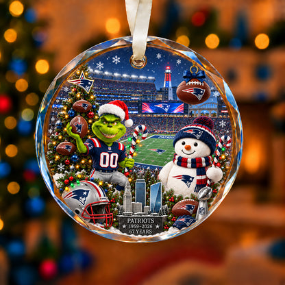 All Football Teams Christmas Vibe Snow Glass Ornament With Gift Box Trending - 5to9vibe