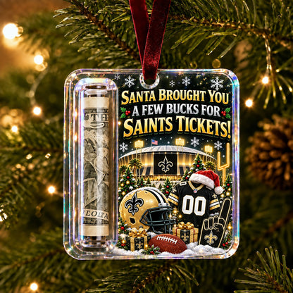 All Football Teams Christmas Money Holder Glass Ornament - 5to9vibe
