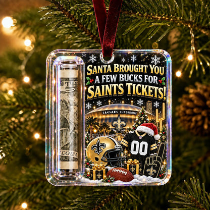 All Football Teams Football Stadium Christmas Money Holder Glass Ornament - 5to9vibe