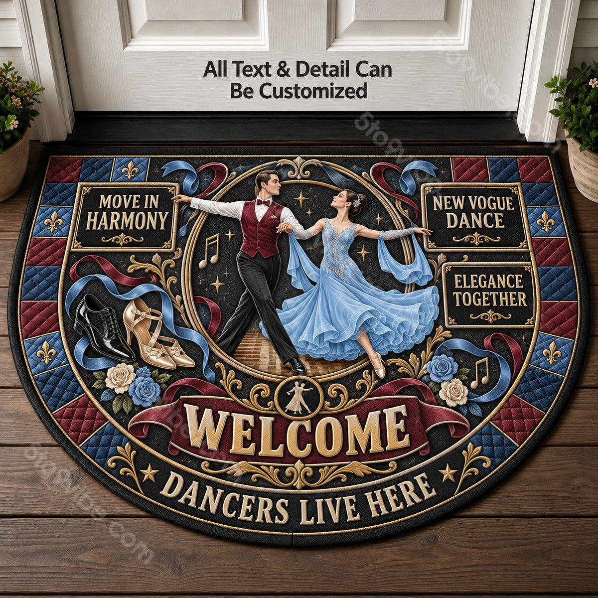 New Vogue Dance Personalized Half Round Mat | 5To9Vibe