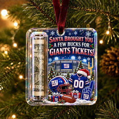 All Football Teams Christmas Money Holder Glass Ornament - 5to9vibe