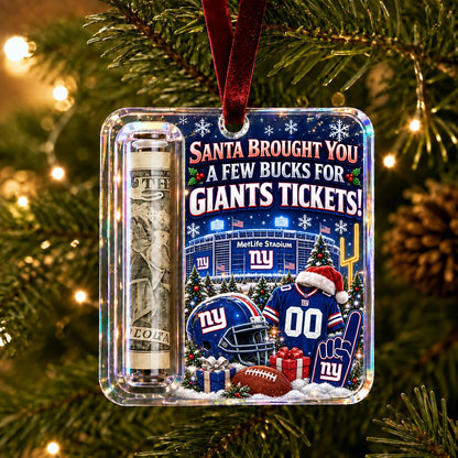 All Football Teams Football Stadium Christmas Money Holder Glass Ornament - 5to9vibe