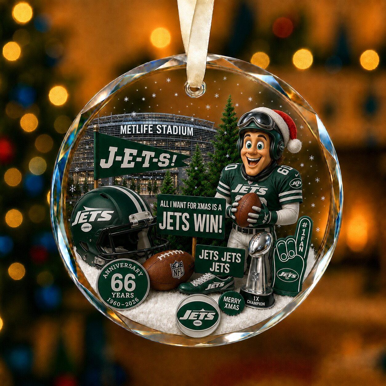 All Football Teams Christmas Glass Ornament With Gift Box Trending - 5to9vibe