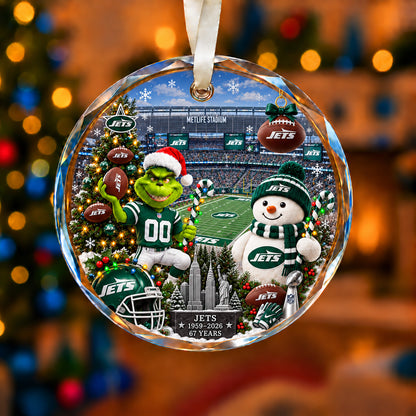 All Football Teams Christmas Vibe Snow Glass Ornament With Gift Box Trending - 5to9vibe