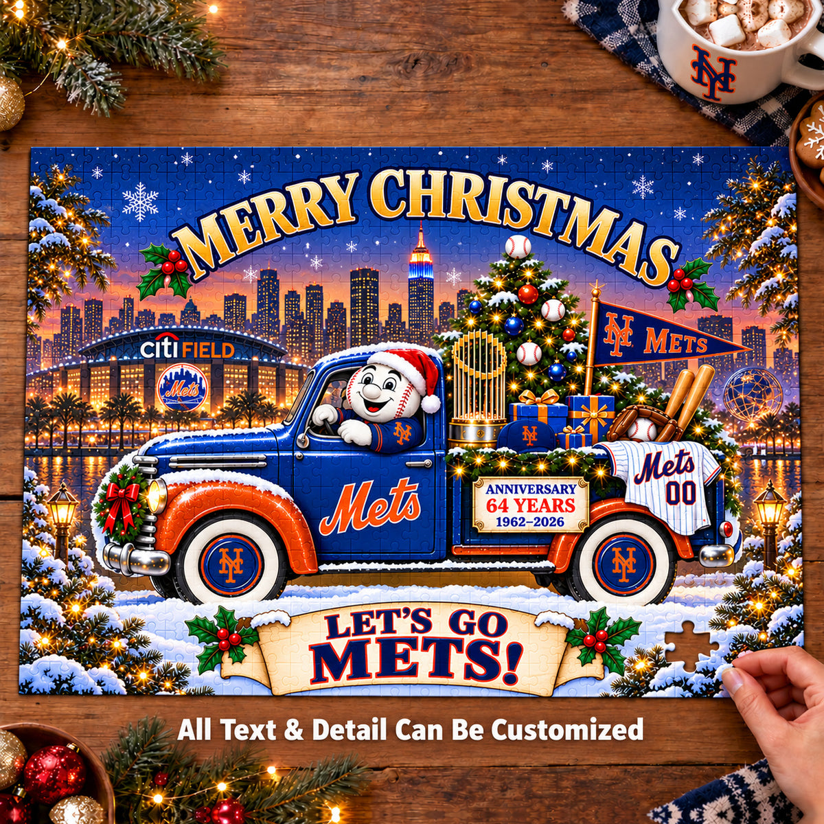 Baseball team Style 19 Jigsaw Puzzle mockup | 5To9Vibe
