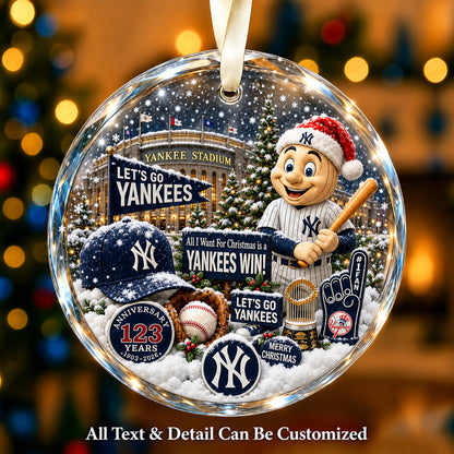 Baseball team Style 20 Glass Ornament mockup | 5To9Vibe
