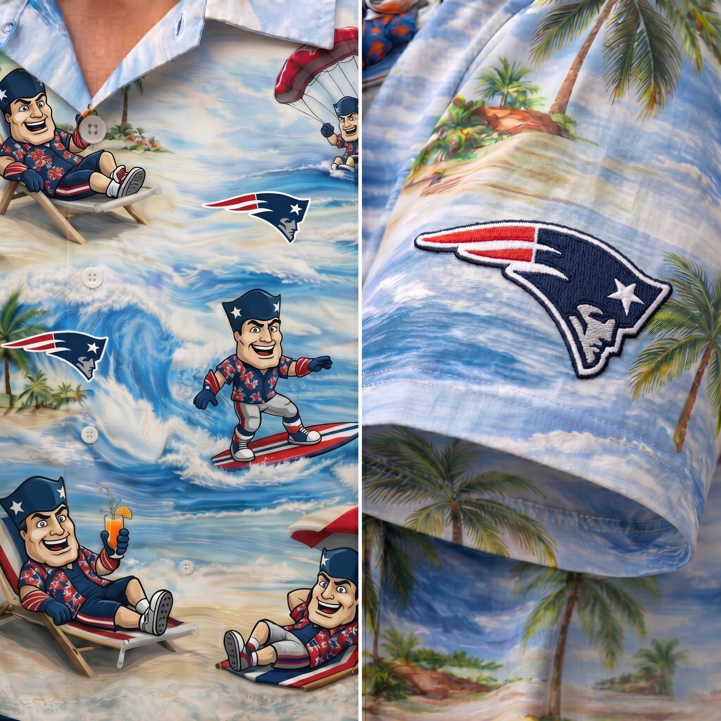 NEP Football Mascot Beach Viber Unisex Hawaiian Shirt For Men & Women