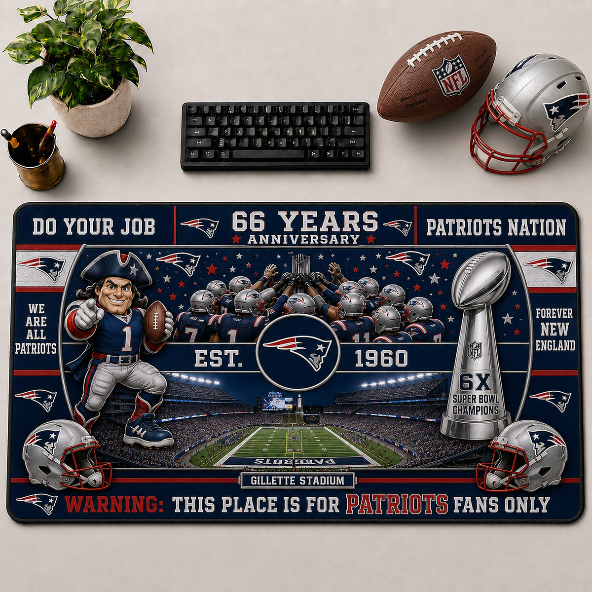 All Football Anniversary For Fans Desk Mat Mouse Pad Plus Size Trending - 5to9vibe