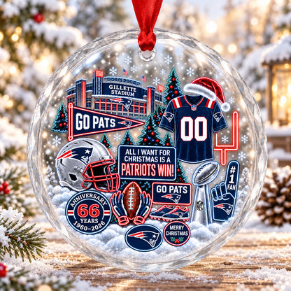 All Football Teams Christmas Stadium Snow Vibe Glass Ornament With Gift Box - 5to9vibe