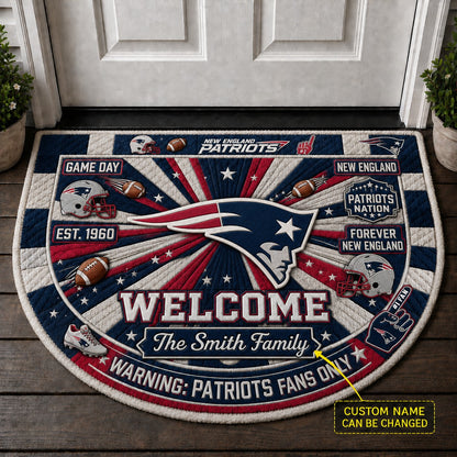 Official-Inspired Football Fan Custom Premium Welcome Mat – Personalized Doormat