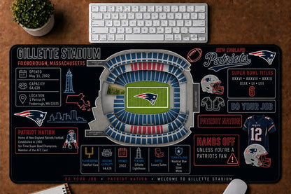 All Football Stadium Infographic Desk Mat Mouse Pad Plus Size Trending - 5to9vibe