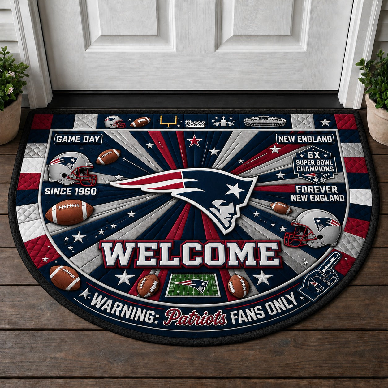 Football All Teams Custom Premium Welcome Mat – Personalized Doormat